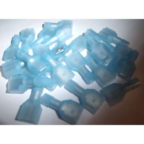 50 Male Insulated Wire Car Audio Quick Disconnect Connector Blue 16-14 Ga Gauge