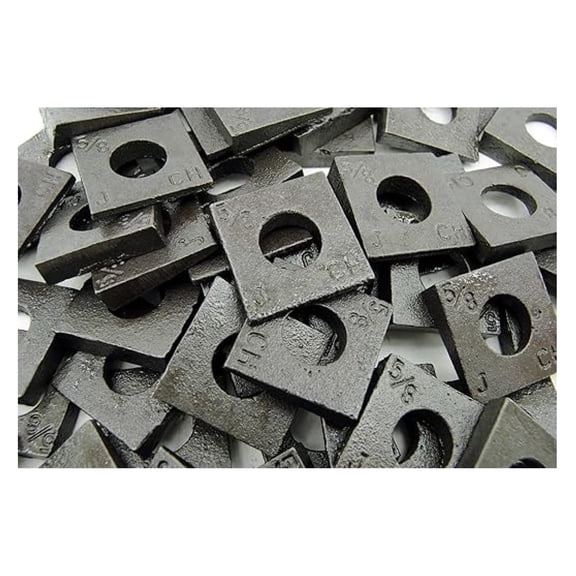 (50) Malleable 5/8 Square Bevel Washers I-Beam Flange Wedge