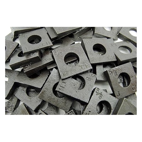 (50) Malleable 5/8 Square Bevel Washers I-Beam Flange Wedge