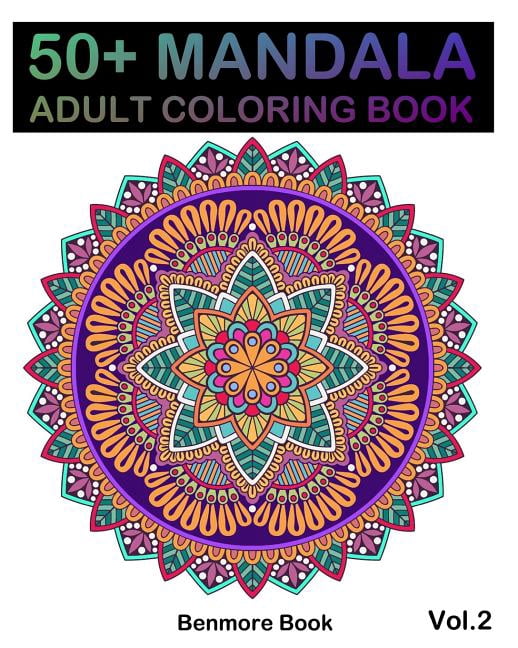 50+ Mandala: Adult Coloring Book 50 Mandala Images Stress Management ...