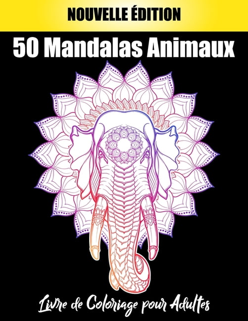50 Mandalas Animaux Livre de Coloriage pour Adultes : Soulager les