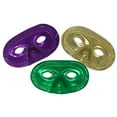 thumbnail image 1 of 50 Mardi Gras Masks - Metallic Masquerade Half Party Masks, 1 of 2
