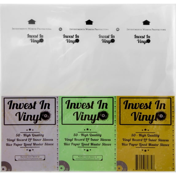 50 Master Sleeves Rice Paper Anti Static LP Inner Sleeves Mobile Fidelity MFSL Style Vinyl Record Sleeves Provide Your LP Collection with the Proper Protection - Invest In Vinyl