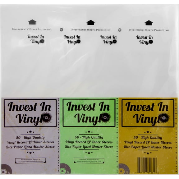 50 Master Sleeves Rice Paper Anti Static LP Inner Sleeves Mobile Fidelity MFSL Style Vinyl Record Sleeves Provide Your LP Collection with the Proper Protection - Invest In Vinyl