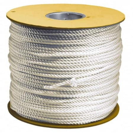 50' Max Length Nylon Solid Braid Rope 1/2" Diam, 484 Lb Capacity