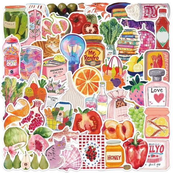50 Mediterranean Aesthetic Decals Reusable Waterproof Stickers for Customizing Backpacks Bottles Tools