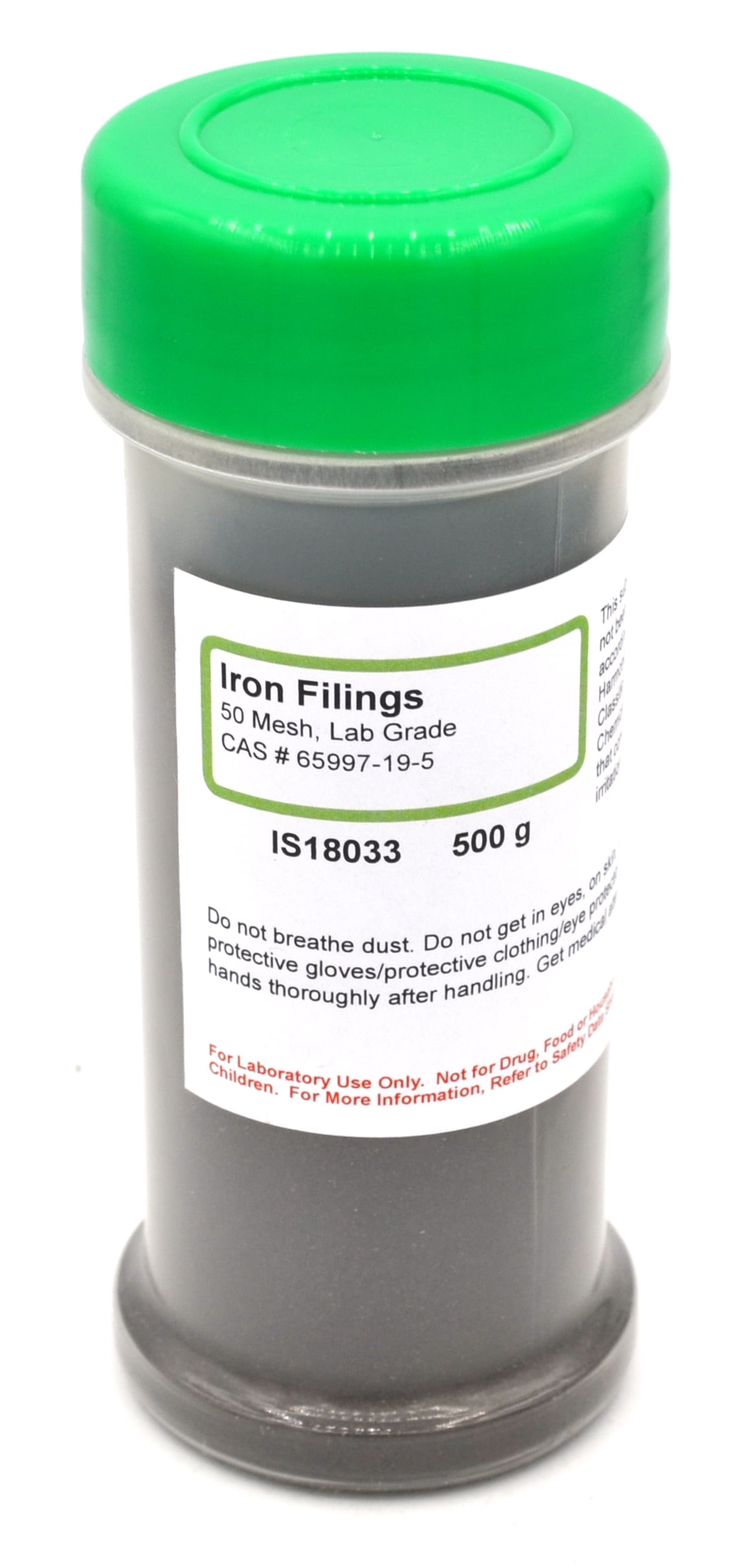 Iron Lab Material 50 Mesh Laboratory-Grade Iron Filings, 500g - The Curated Chemical ...