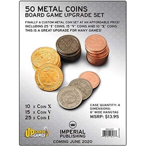 50 Metal Coin Board Game Upgrade Set Imperial Publishing