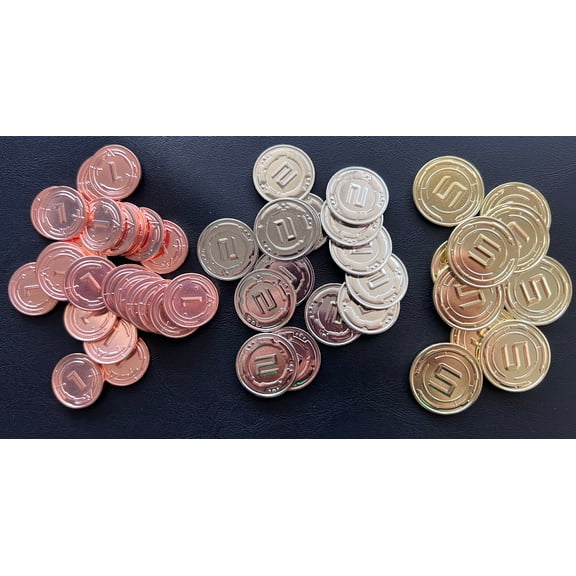 50 Metal Coin Board Game Upgrade Set (Sci-Fi Coins)