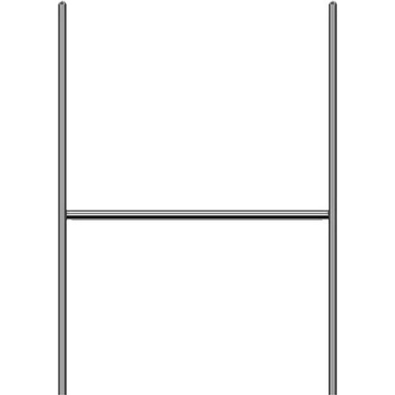 50 Metal Stake 12 inch Tall x 9 Inch Wide x 9Gauges Galvanized Metal Rod Wire Stake, Use with Corrugated Signs 4mm or 5mm (Pack of 50 Pieces Stake 12'')