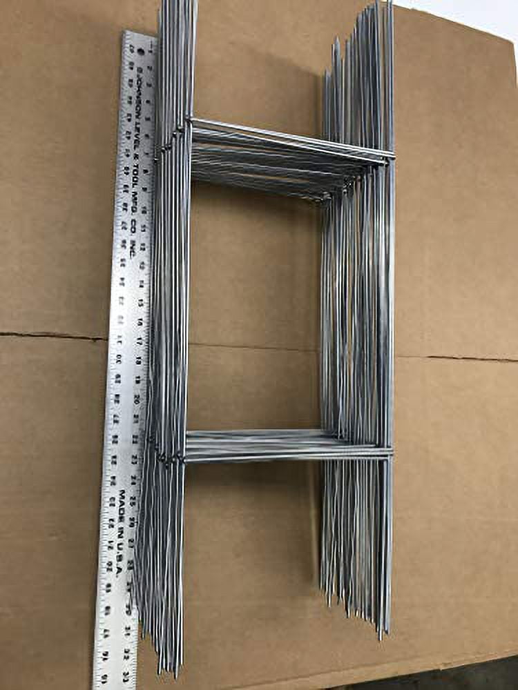 50 Metal Wire Stake 10 x 30 Inch x 9 Gauge Galvanized Wire Double H ...