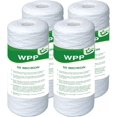thumbnail image 1 of 50 Micron Water Filter 10-inch x 4.5-inch, 10-inch Whole House Heavy Duty Spun Wound Pre-Filter, Suitable for Well Water, Replacement Filter Cartridges for 5097, 355220-43, -45-1050, 814, 4-pack, 1 of 4