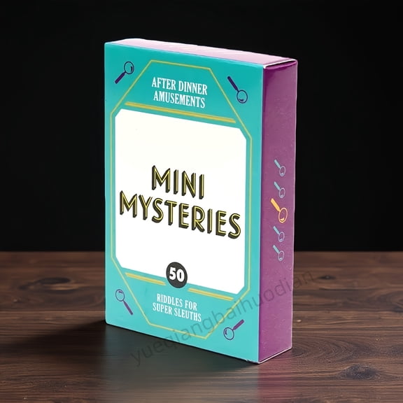 50 Mini Puzzles: Post-Dinner Entertainment - a Logic Challenge Game for Friends, Featuring 50 Cards to Spark Your Inner Detective Spirit, Enhance Thinking Skills, Perfect for Christmas Parties