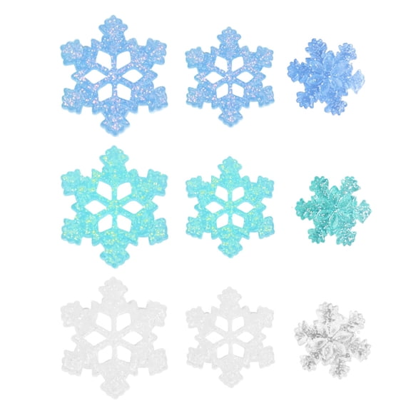 50 Mini small Resin Snowflakes 3 colors.3 sizes DIY accessories - style1