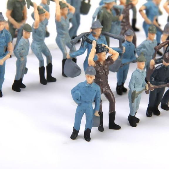 50 Model Train Track Railroad Worker People Figures With Tools 1:42 O Scale