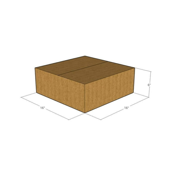50 New Corrugated Boxes - 16x16x6 - 32 ECT