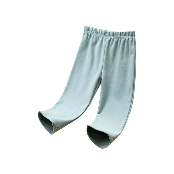 50% Off Clear! 0-9Years Toddler Kids Kids Winter Boys Girls Solid Color Thickening Home Wear Clothes Pants Green 4 Years