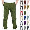 thumbnail image 1 of 50% Off Clear! 4-13Years Boys And Girls Childrens Sports Cargo Pants Stretch Elastic Waist School Kids Twill Joggers Army Green 5 Years, 1 of 9