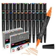thumbnail image 1 of 50% Off Clear! Back-to-College Double-headed Acrylic Marker Black Rod DIY Hand-painted Ceramic Graffiti Pen 10ml, 1 of 7