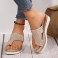 thumbnail image 1 of Clear Sandals for Women, Fashion Women Casual Round Head Comfy Slippers Beach Casual Slipsole Shoes, 1 of 9