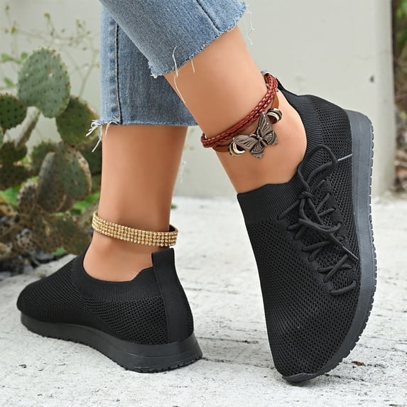 Sandals for Women Fashion Casual Summer New Style Solid Flying Woven Lace-Up Slip-On Sandals