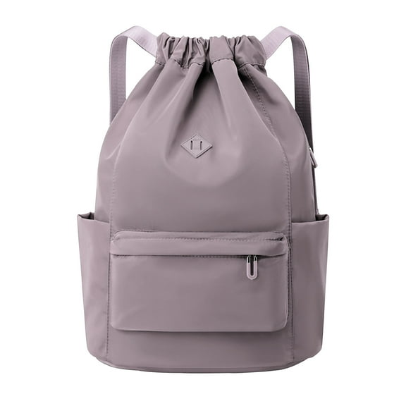 50% Off Clear! Drawstring Gym Backpack Bag For Men & Women, Sport Gym Sack Mini Travel Daypack Khaki