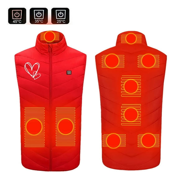 50% Off Clear! Electric Heated Vest For Men Women Plus Size Heated Coat For Men And Women 9 Heating Heated Jacket Winter Heating Coat