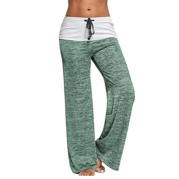 Black*Friday Deals 50% Off Clear!GaThRRgYP Pants for Women Under $5,Women's Patchwork Yoga Quick-Drying Sports Pants Outdoor Casual Wide-Leg Pants