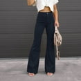 thumbnail image 1 of GaThRRgYP Women's Plus Size Trousers,Women's Fashion Slim Fit Comfortable Solid Color Pocket Casual Flared Pants, 1 of 7