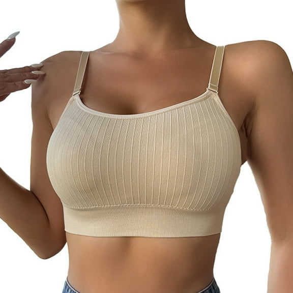 50% Off Clear! Ofreoo Bras for Women Modern Micro Stretch Seamfree Cami Strap Bralette