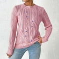 thumbnail image 1 of 50% Off Clear! Ofreoo Women's Winter Loose Solid Sweater Long Sleeve Round Neck Sweater Top, 1 of 6