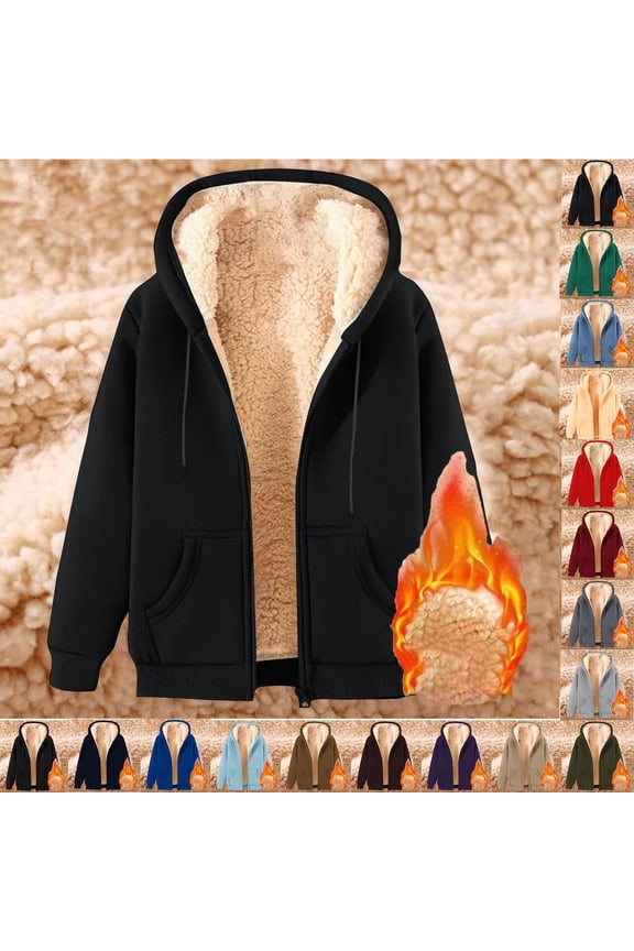 50% Off Clear!Sawvnm Winter Long Coats for Women Fall Fleece Lined fluffy Pullover Puffer Jacket ropa invierno mujer Winter Essentials for Women