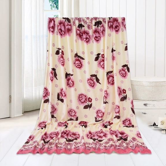 50% Off Clear! Skegnu Super Soft Warm Solid Warm Micro Plush Fleece Blanket Throw Rug Sofa Bedding on Clearance
