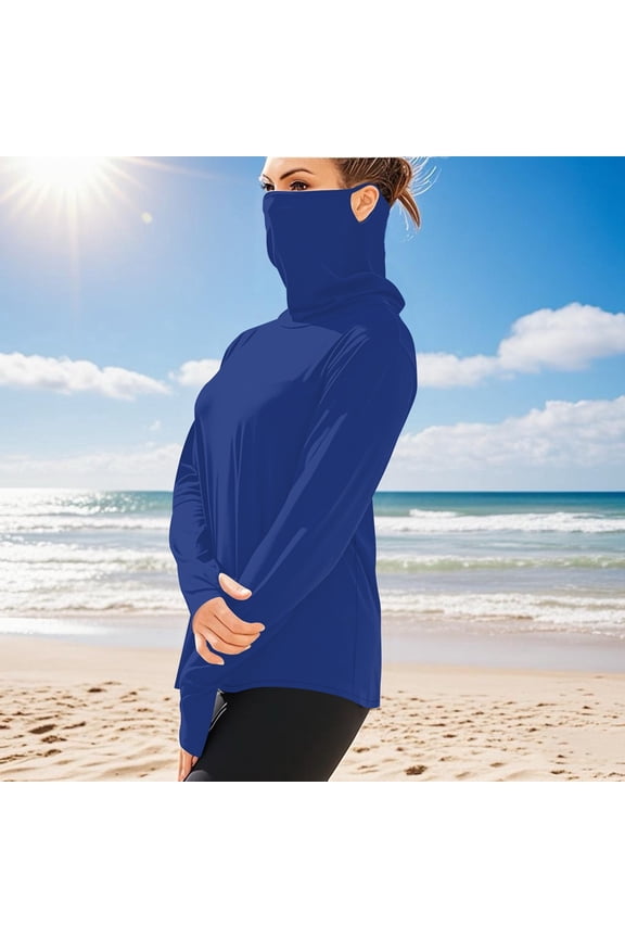 50% Off Clear! UNISEX Summer Casual Solid Color Long Sleeved Ice Silk Sunscreen Cool Sun Protection Lightweight Tops