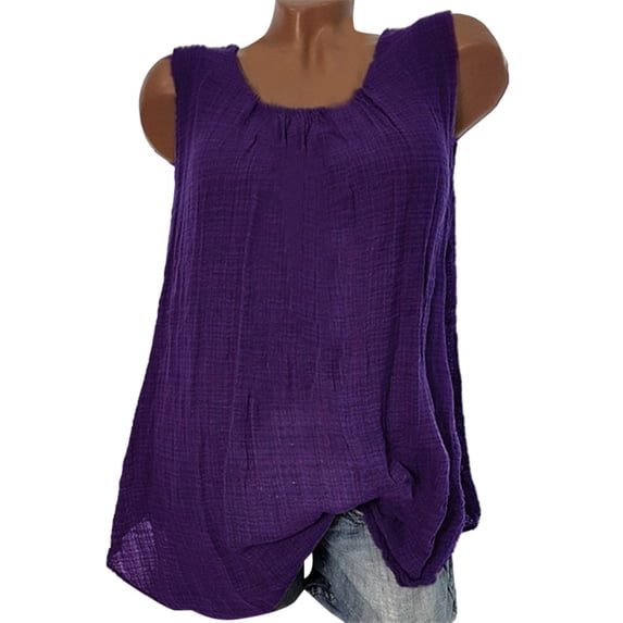 Summer Tops Viikei Womens Tank Top Camisoles for Women Plus Size Womens Solid Tank Tops Sleeveless U-Neck Base Shirt Summer Casual Workout Tees