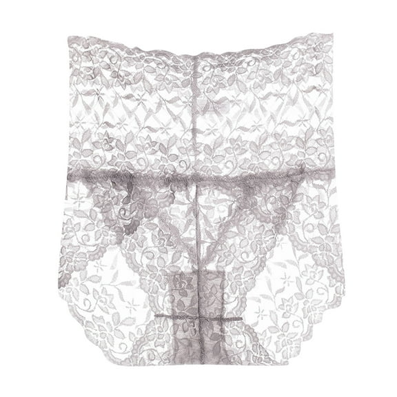 50% Off Clear! Women's Fashion Sexy Transparent Low Waist Pants Panties Thong Lace Gray L