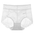 thumbnail image 1 of 50% Off Clear! Women's Fashion Sexy Transparent Middle-waisted Pants Panties Thong Lace White L, 1 of 7