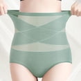 thumbnail image 1 of Women's Lace Abdomen Mid-rise Waist And Hip Lift Comfortable Body Breathable Underwear Briefs, 1 of 4
