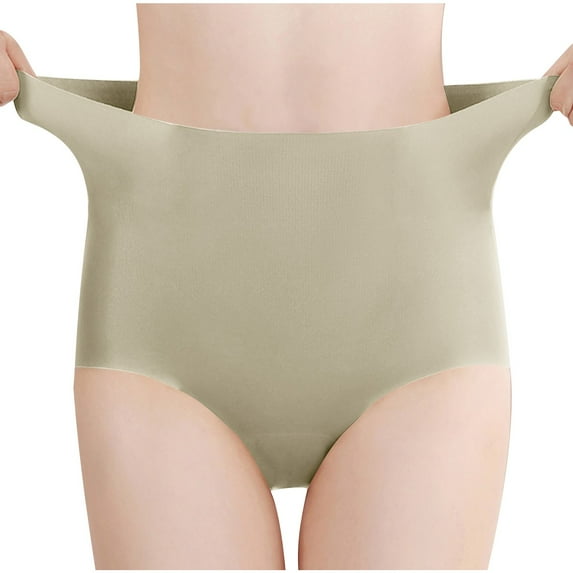 50% Off Clear! Women's Lace Abdomen Mid-rise Waist And Hip Lift Comfortable Body Breathable Underwear Briefs Army Green L