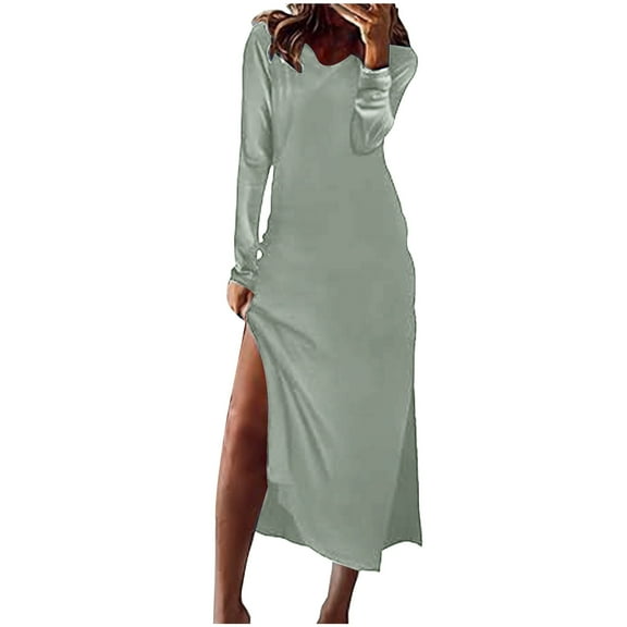 50% Off Clear! Women's Loose Dresses Women's Short Sleeved V-neck Fashion Print High Waist Mid-Calf V-neck Dress Mint Green, L