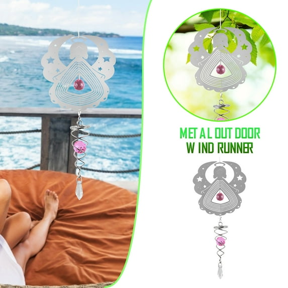 50% Off Clearance! Cool Rotating Wind Chimes, Crystal Stainless Steel Rotating Wind Chimes