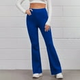 thumbnail image 1 of 50% Off Lenago Women's Leggings Casual Slim High Elastic Waist Solid Color Sports Yoga Flare Workout Pants Gift for Women, 1 of 9