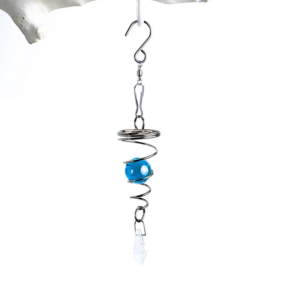 50% Off Clearance! Memorial Wind Chimes,Glass Ball Jewelry Stainless Steel Rotating Wind Chime Crystal Pendant