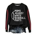thumbnail image 1 of 50% Off Clearance Oversized Sweatshirt for Women Women's Baseball Printed Crew Neck Multi Color Multi Size Crew Neck Hoodless Long Sleeve Sweatshirt, 1 of 6