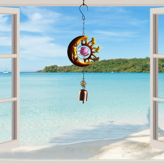 Wind Chimes For Outside Sun Wind Chimes Luminous Metal Crafts Ornaments Garden Balcony Pendants