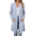 thumbnail image 1 of 50% Off Clearance Women's Cardigan Long Cardigans For Women Lightweight Fall Sweaters V Neck Knit Sweater Open Front Button Up Cardigan Khaki Small, 1 of 4