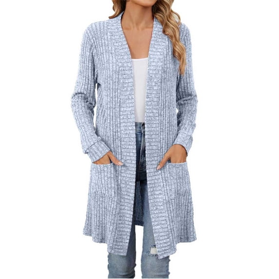 50% Off Clearance Women's Cardigan Long Cardigans For Women Lightweight Fall Sweaters V Neck Knit Sweater Open Front Button Up Cardigan Khaki Small