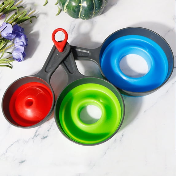 Up to 50% Off, Kitchen Funnel Kingtowag Clearance, Retractable Foldable Plastic Funnel Large Diameter Wide Mouth Narrow Mouth Funnel Kitchen Oil Funnel Set Jam Funnel, 3 Funnels, Home Essentials