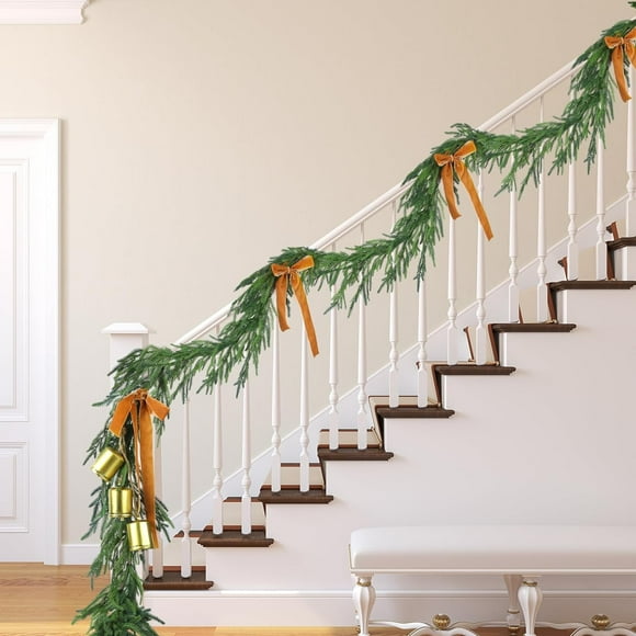50% Off Masertor Christmas Garland Artificial Pine Garland 6FT Greenery for Holiday Mantle Stairway Fireplace Decor