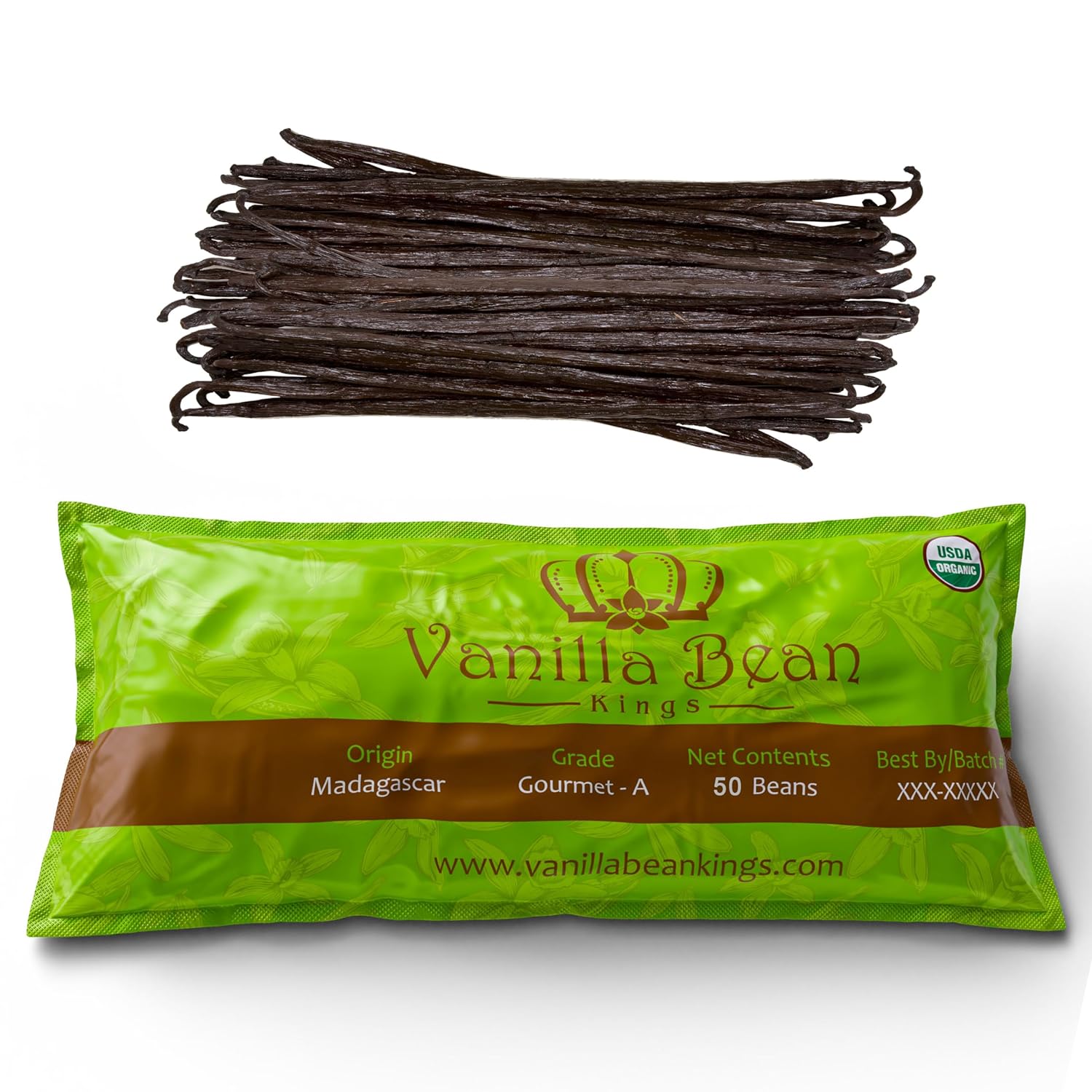 50 Organic Madagascar Vanilla Beans. Whole Grade A Vanilla Pods for ...